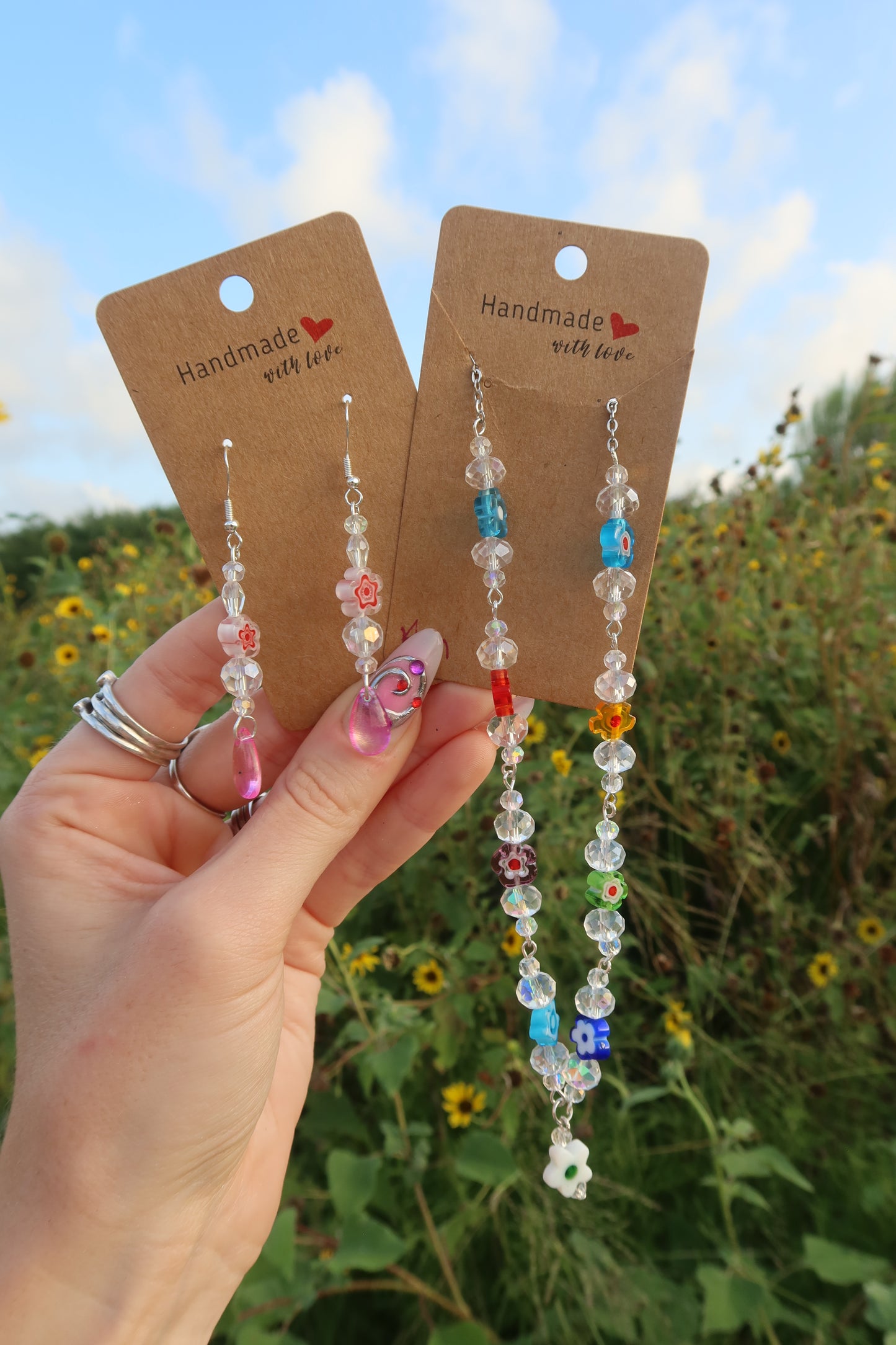 Glass Garden Necklace - Silver or Gold