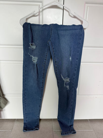 Blue Ripped Skinny Jeans