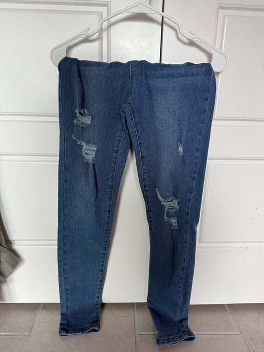 Blue Ripped Skinny Jeans