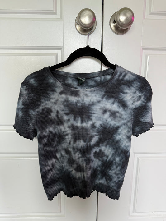 Blue Tie Dye Crop Top