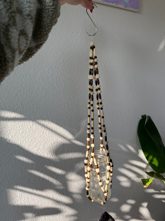 Earthy & Elevated Beaded Jar Hanger