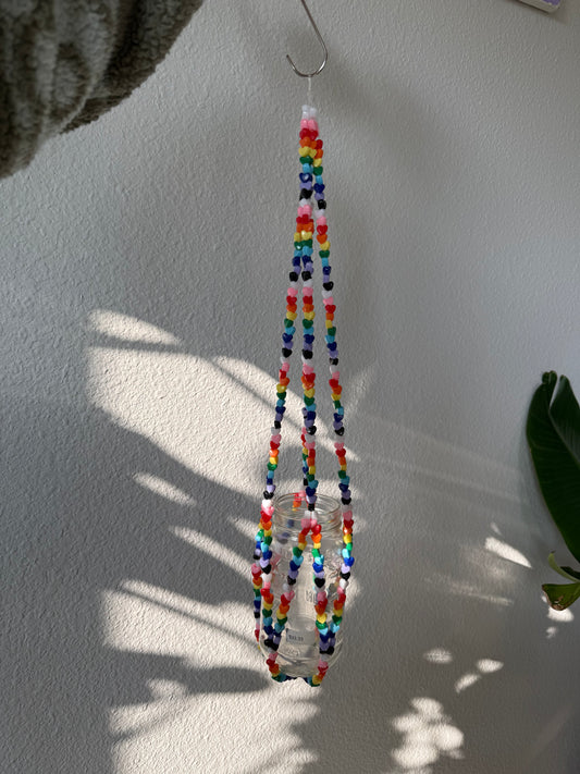 Rainbow Love Plant Hanger White