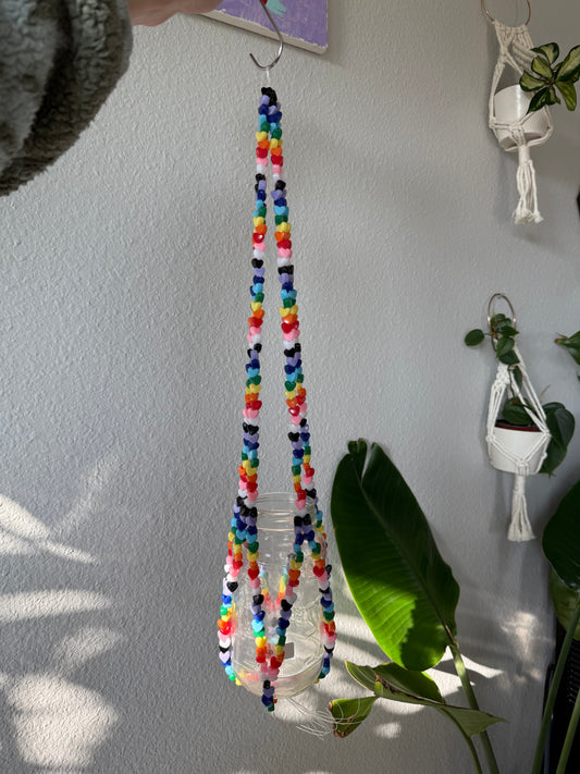Rainbow Love Plant Hanger Black