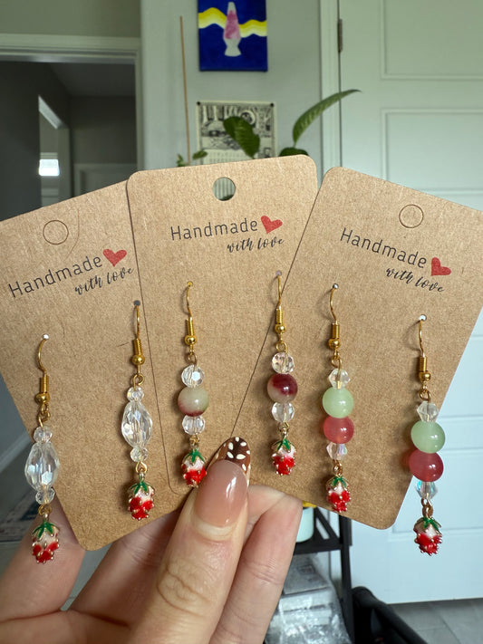 Strawberry Drop Earrings