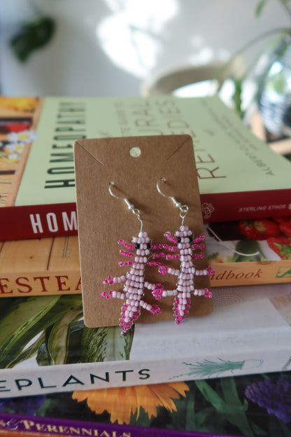 Pink Axolotl Earrings