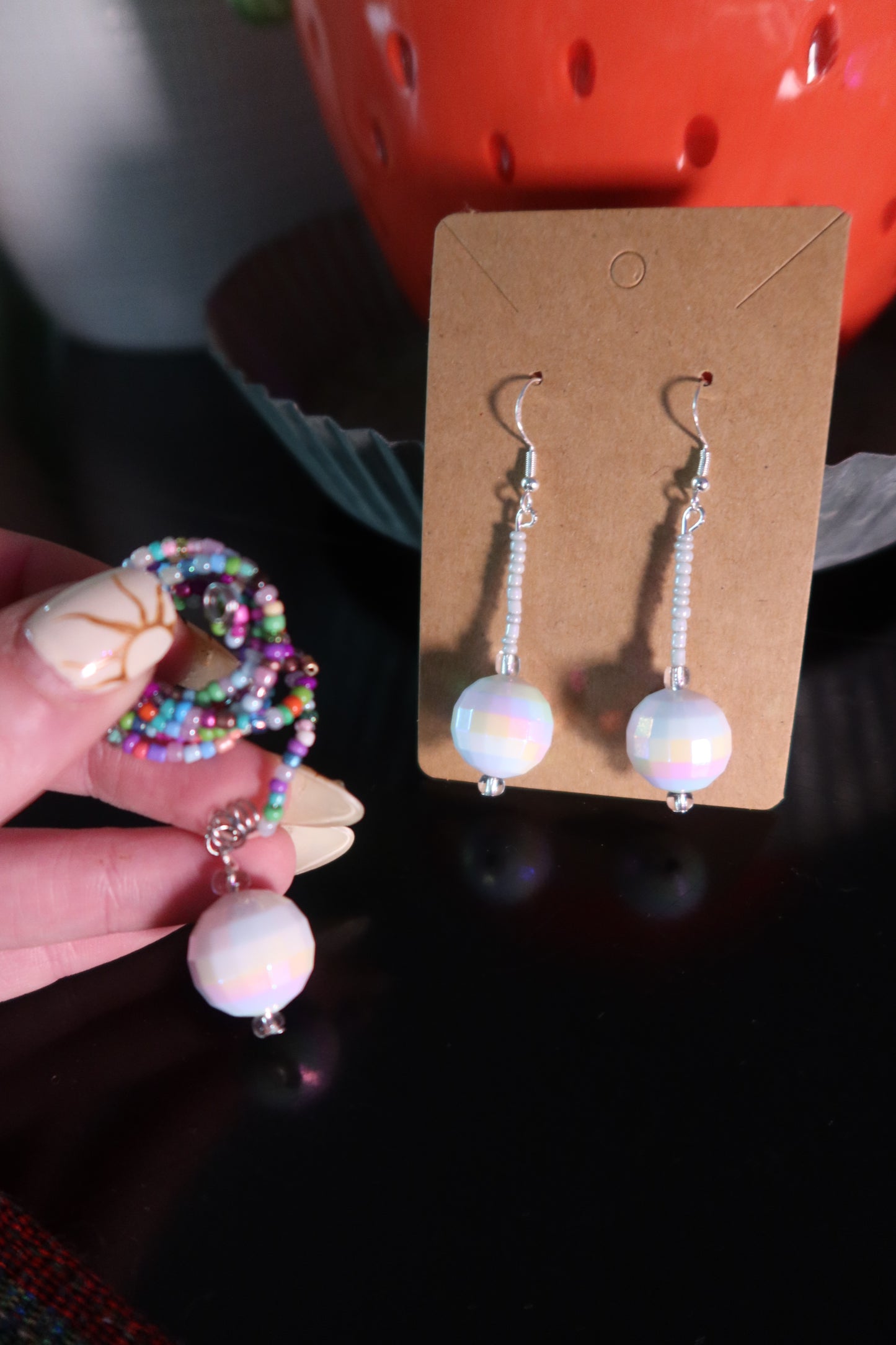 White Disco Earrings - Disco Collection