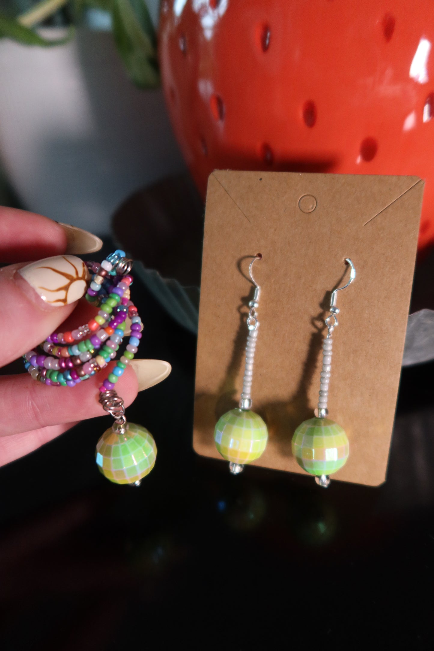 Green Disco Earrings - Disco Collection