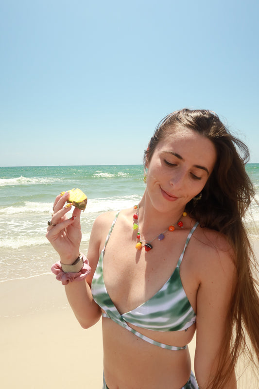 TropiCool Silver Fruit Burst Necklace - Snack Attack Collection