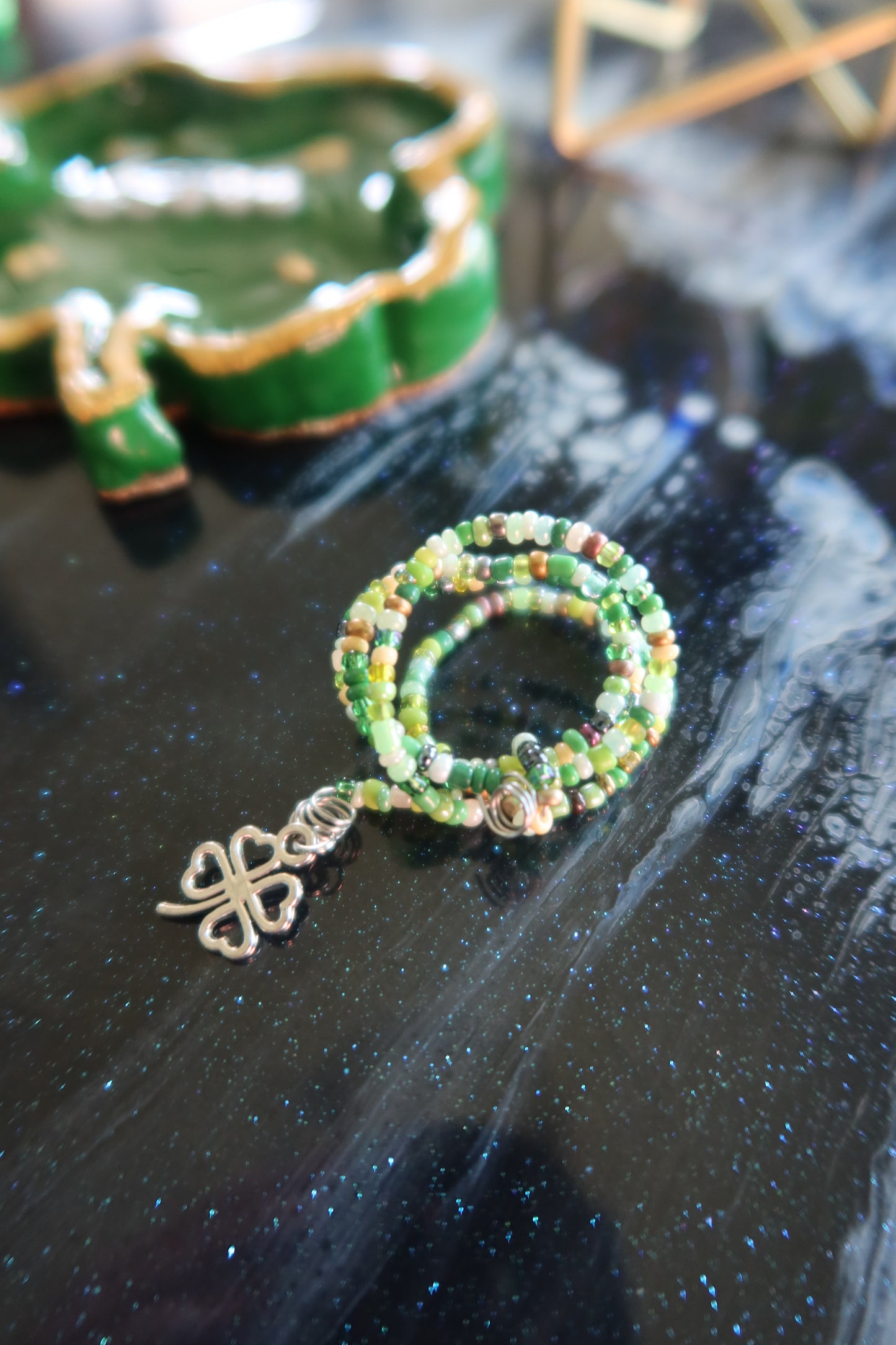 Silver Lucky Clover Plant Wrap - Lucky Girl Collection