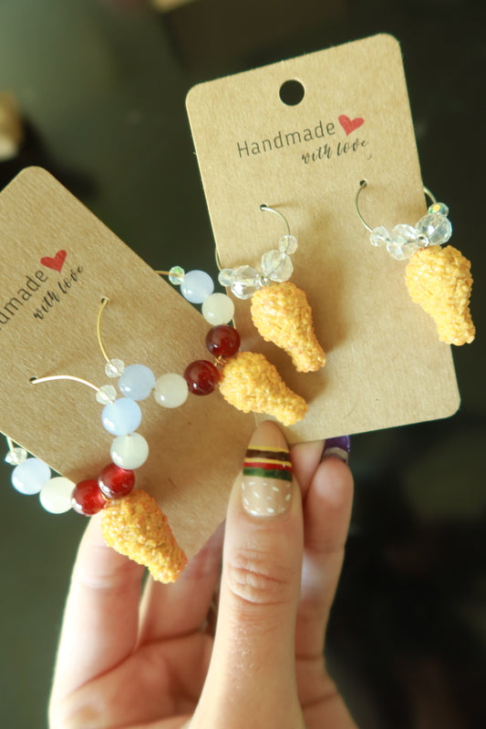 Fried Chicken Hoop Earrings – Snack Attack Collection