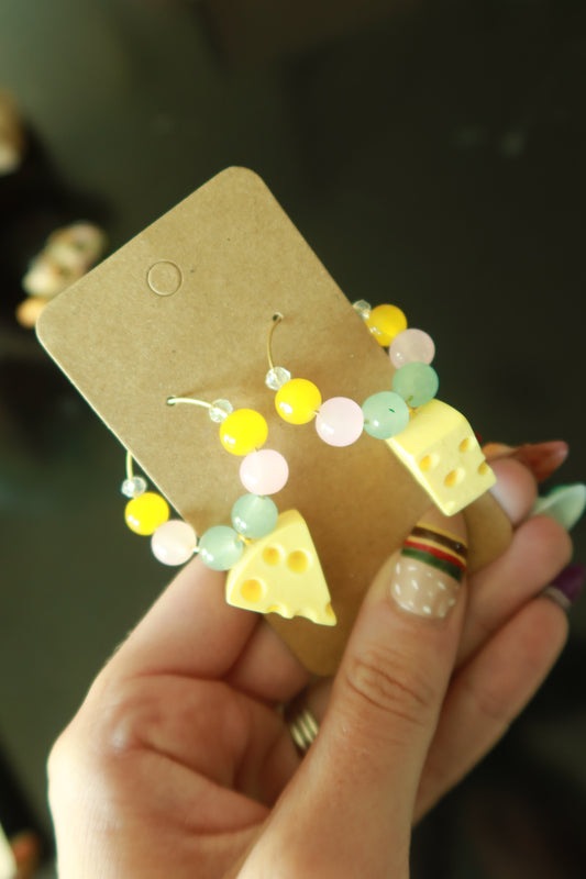 Cheese Hoop Earrings – Snack Attack Collection
