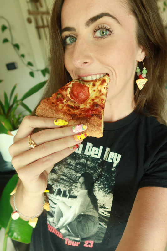 Pizza Hoop Earrings – Snack Attack Collection