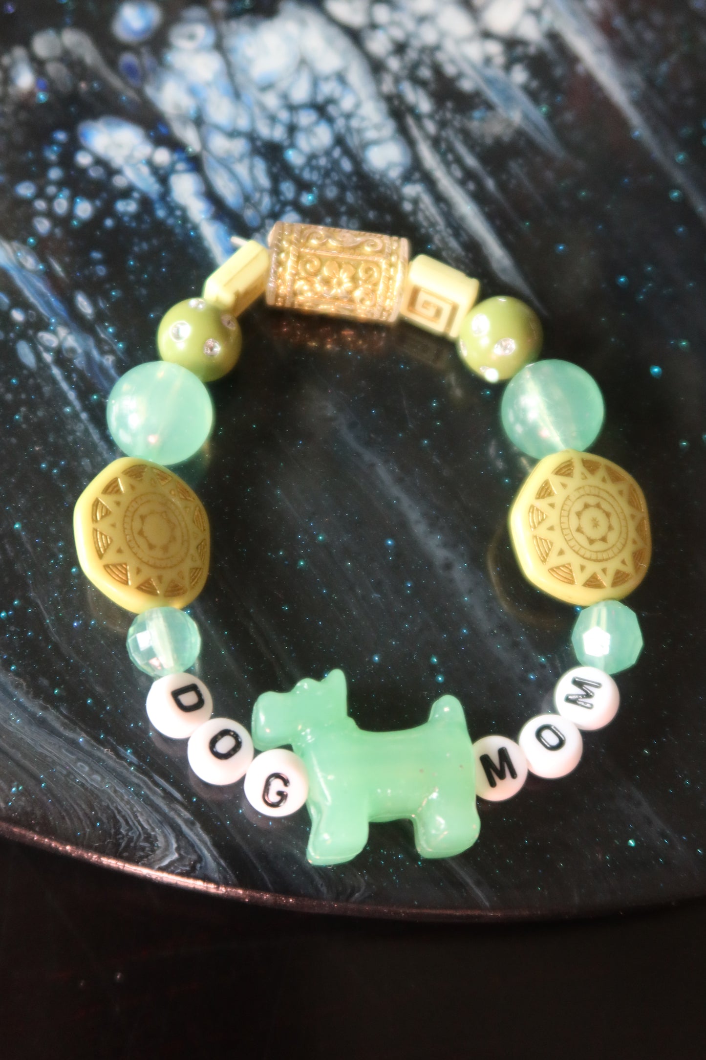 Green Dog Mom Bracelet - Fanci Kandi