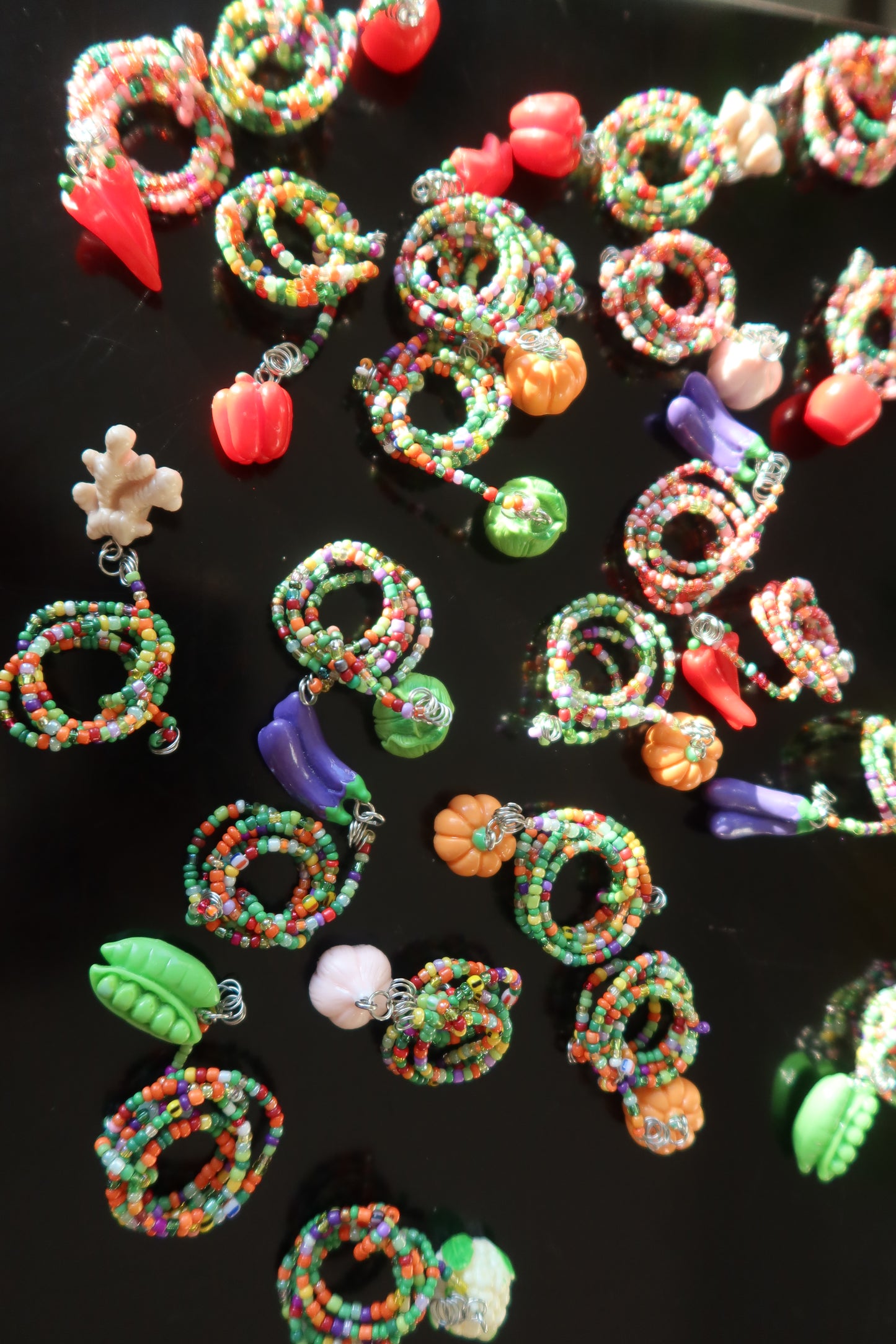 Veggie Plant Wraps with Resin Charms - Harvest Collection