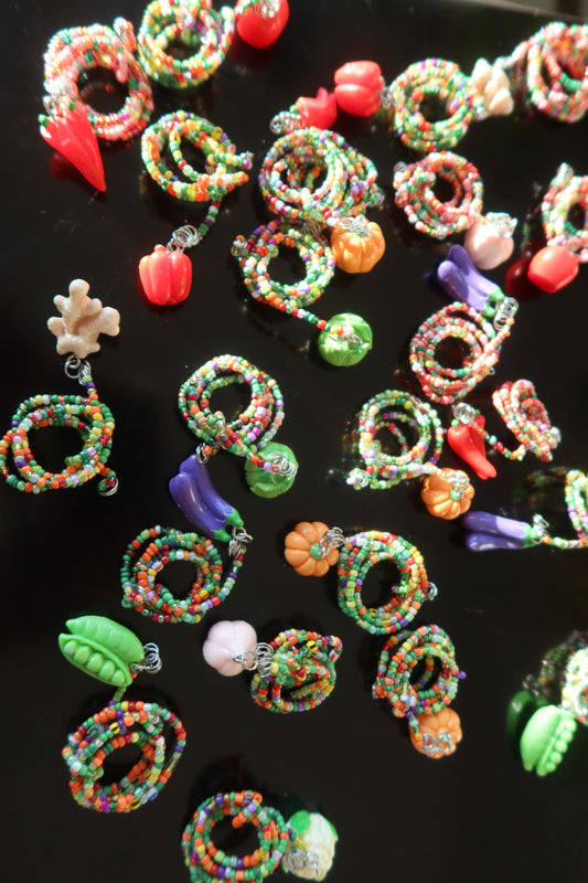 Veggie Plant Wraps with Resin Charms - Harvest Collection