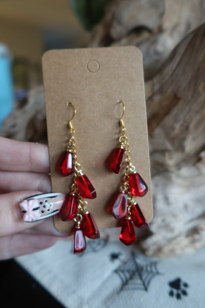 Pomegranate Seed Drop Earrings – Harvest Collection