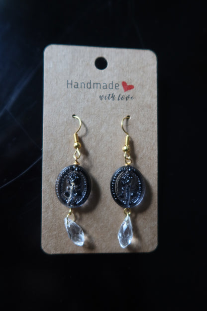 Glass Roses Earrings - Multiple Colors