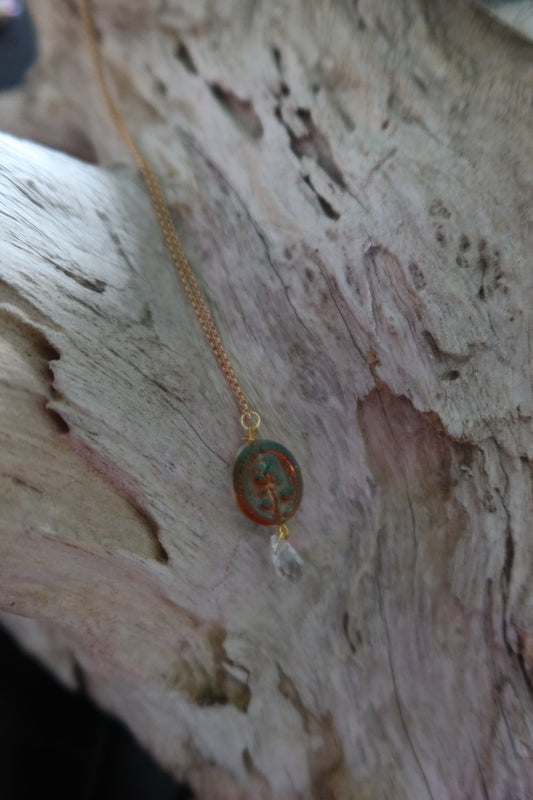 Glass Roses Necklaces - Multiple Colors