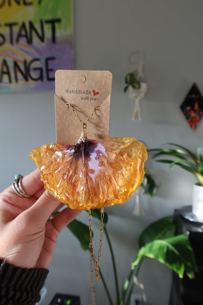 Gold Hibiscus Bloom Necklace