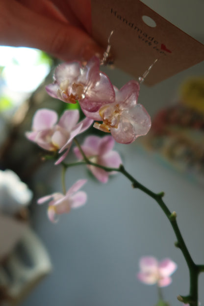 Light Purple Orchid Bloom Earrings