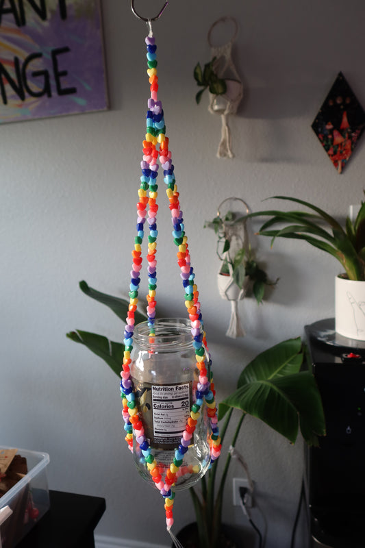 Rainbow Heart Plant Hanger - Long