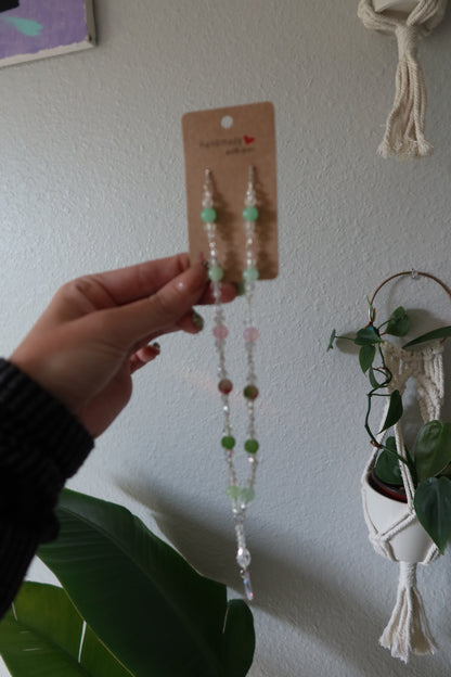 Glass Leaf Beaded Necklaces – 18 in