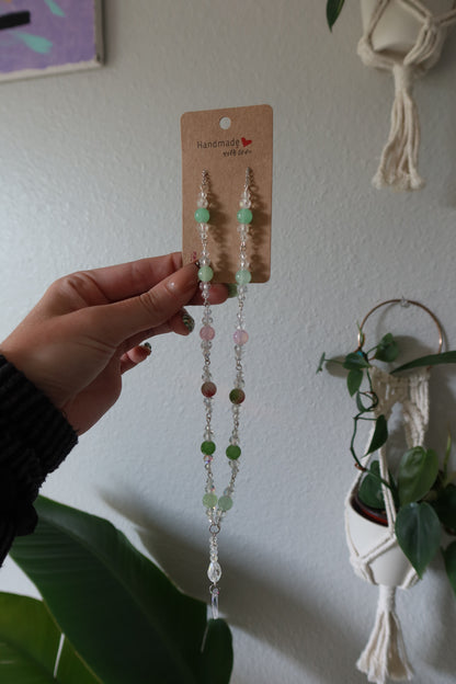 Glass Leaf Beaded Necklaces – 18 in