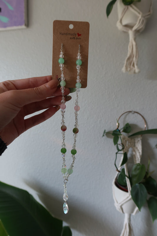 Glass Leaf Beaded Necklaces – 18 in