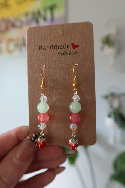 Strawberry Drop Earrings