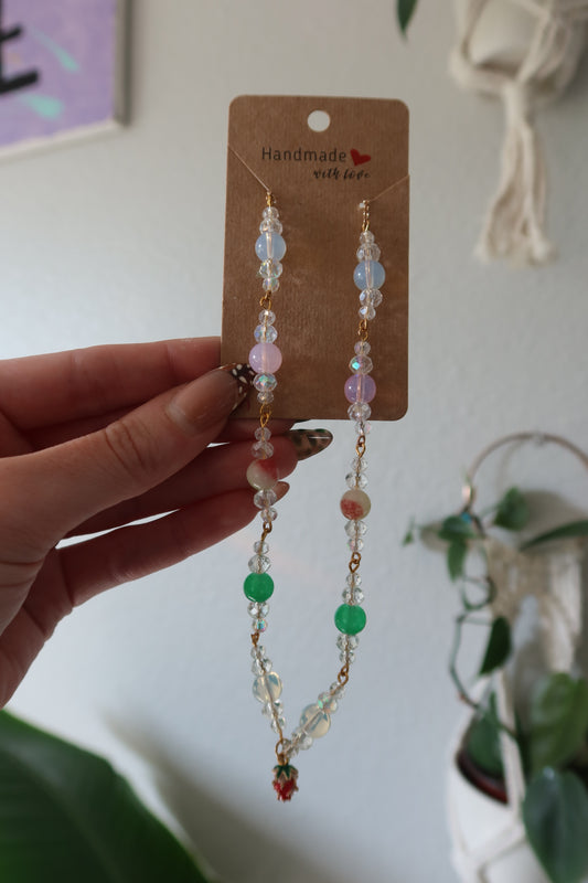 Strawberry Beaded Necklaces – 15 in & 18in
