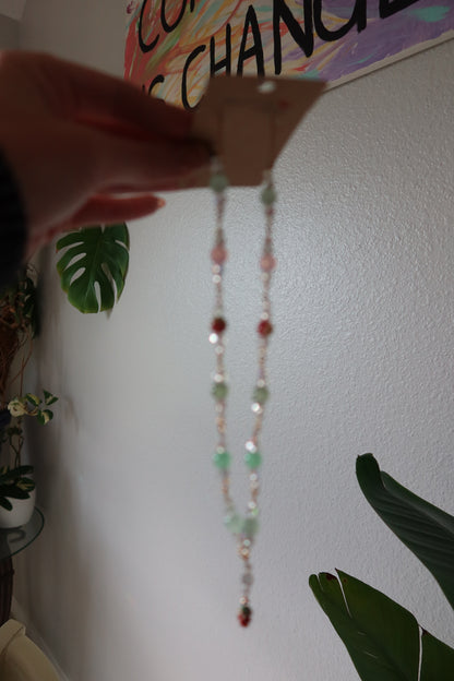 Strawberry Beaded Necklaces – 15 in & 18in