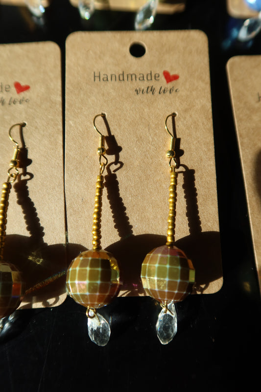 Disco Ball Crystal Earrings