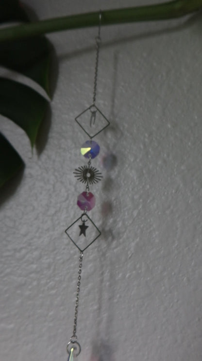 Evil Eye with Moon & Stars Suncatcher